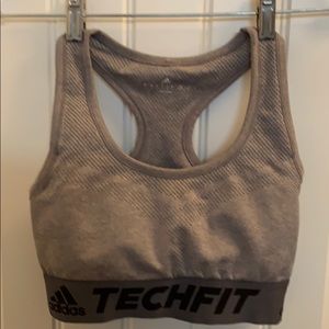 Adidas Techfit Sports Bra Gray Small